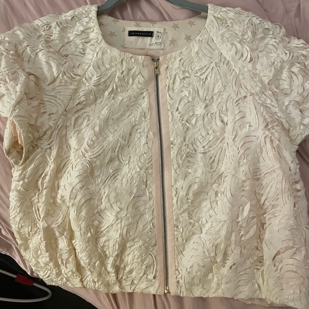 Silk-lined cropped jacket